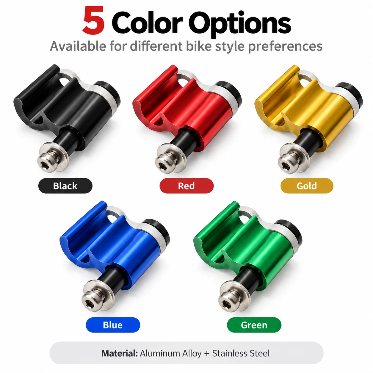 5PCS Cable Guide Adapter Bike Brake Shift Cable Clamps Hydraulic Hose Holder
