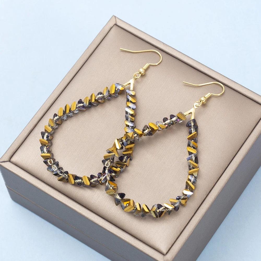 Neue handgefertigte Perlen-Ohrringe in Tropfenform für Damen, Vintage-Luxus, Imitationskristall, elegant, Trend 2026, für Urlaub und Alltag, Schmuck – Detail 4