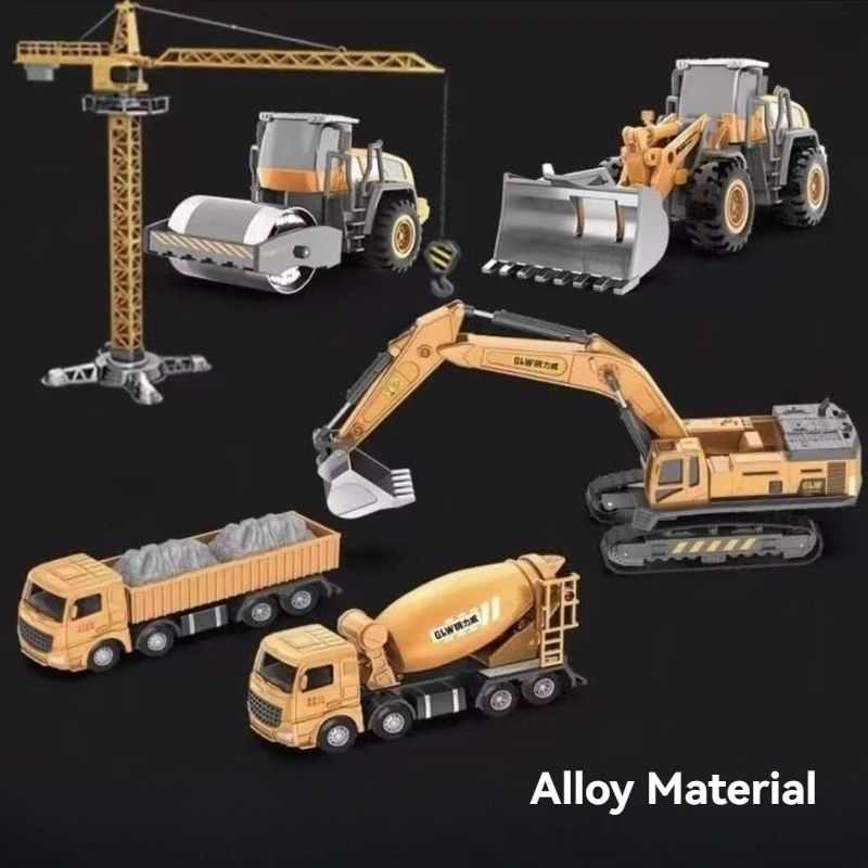 16가지 종류의 창의적인 관성 합금 엔지니어링 차량 시리즈 손과 눈의 협응력 퍼즐 기계 모델 장난감 어린이 선물