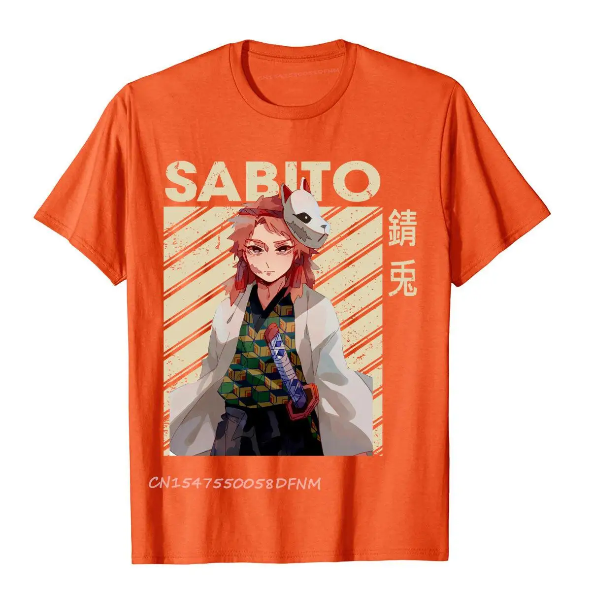 Classic Art Sabito Demon Anime T Shirts Tops Shirt Funky Premium Cotton Holiday Normcore Boy Camisas Hombre