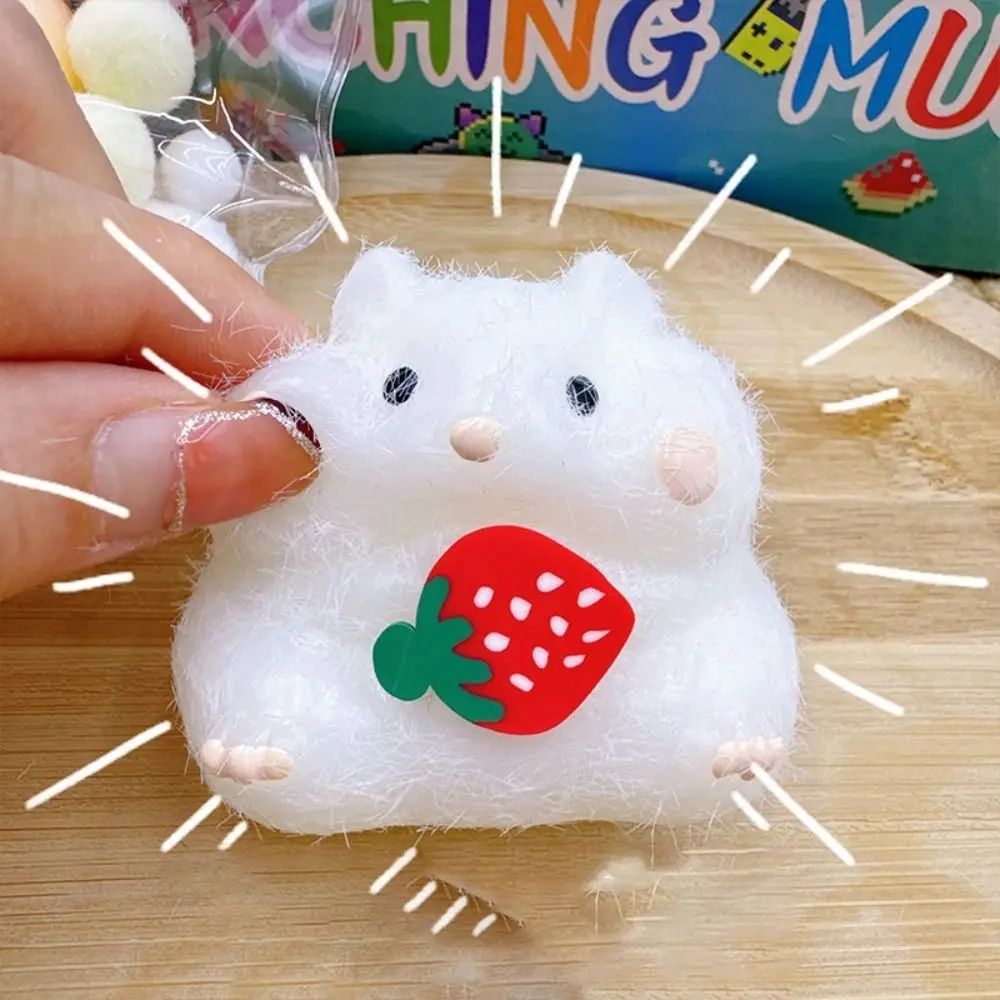 Decompressing and Pinching Squeeze Cat Paw Toys Hamster Pinching Cat Paw Hamster Decompressing Toy Soft Sticky Cute