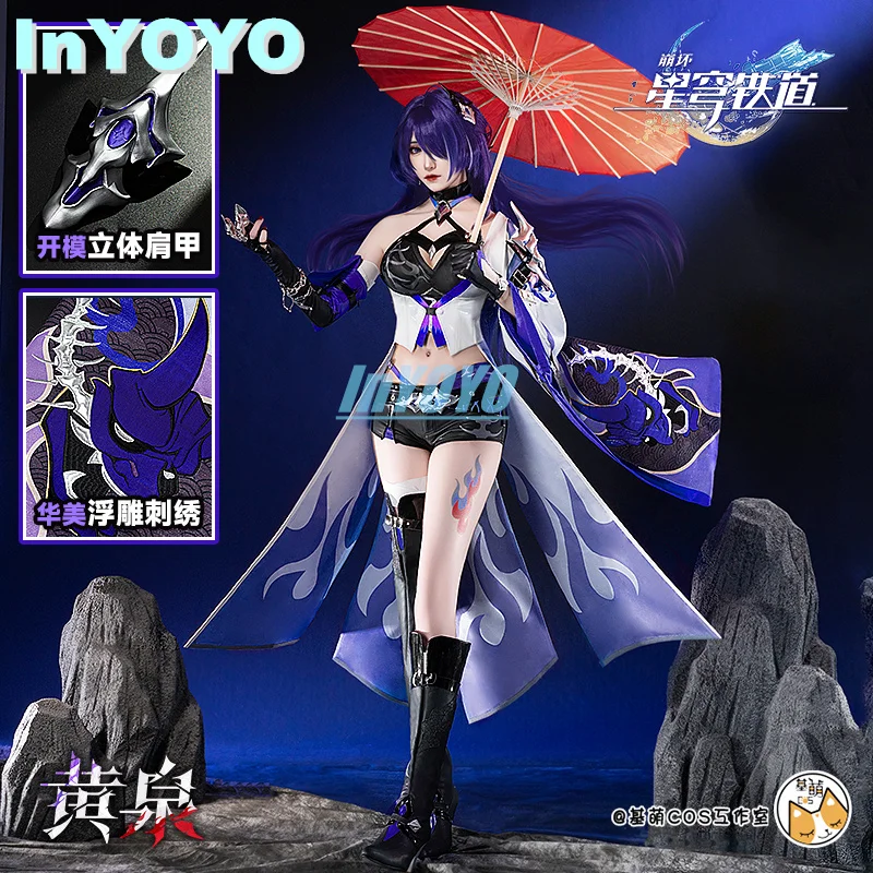 InYOYO Acheron Cosplay Game Honkai: Star Rail Costume Uniform Dress Halloween Carnival Party Outfit For Women Role Play Clothing