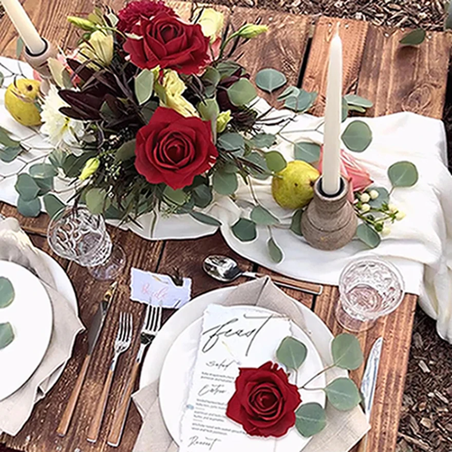 

50/100Pcs Artificial Flowers Silk Rose Vase Home Room Valentine Outdoor Garden Diy Gifts Box Scrapbooking Wedding Bridal Bouquet