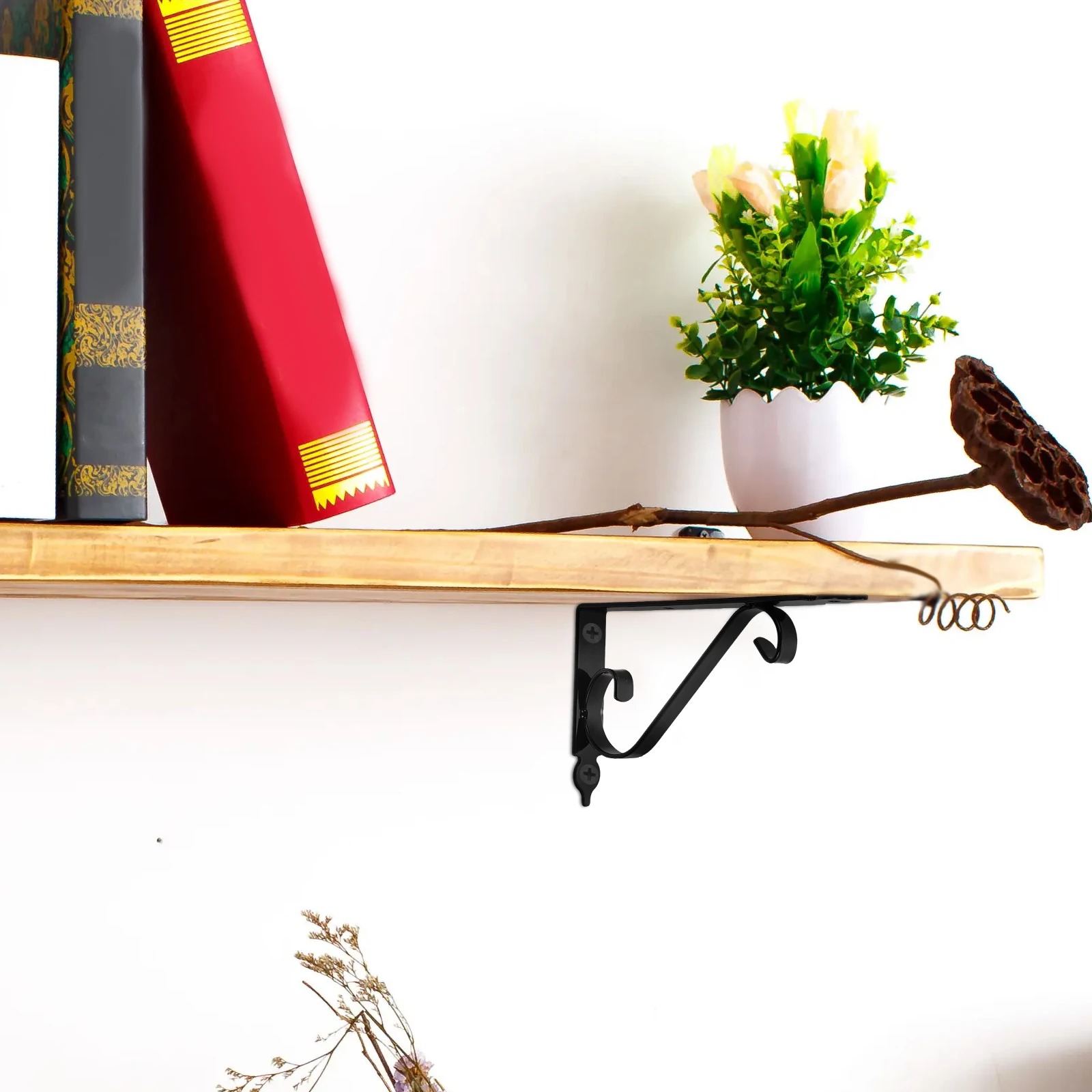 

2 set Thickened Iron Shelf Brackets Heavy Duty Wall Mounted Angle Supports For Kitchen Living Room Study Triangle Shelf Brackets