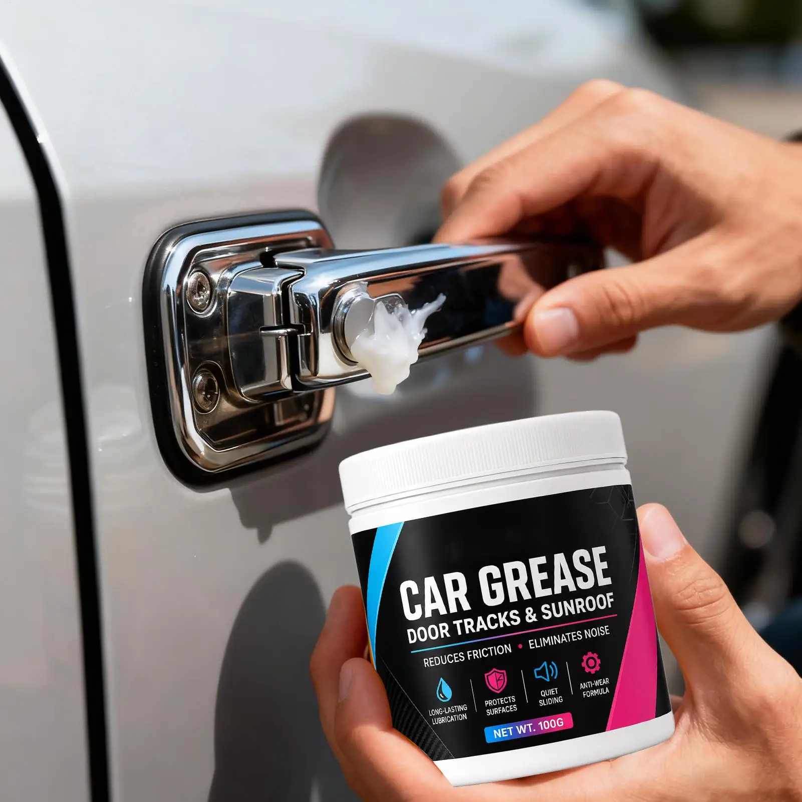 Auto Grease 100g Sliding Anti-Rust Door Track Lubrication Multipurpose Grease for Car Trailer Door Hinge Window Track Sliding
