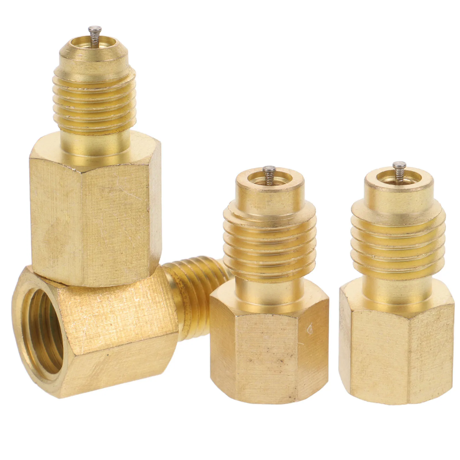 

2Pairs Car Ac Adapter Refrigeration Connectors Leakage Protection Practical Design Compatible Various Models Car Adapter