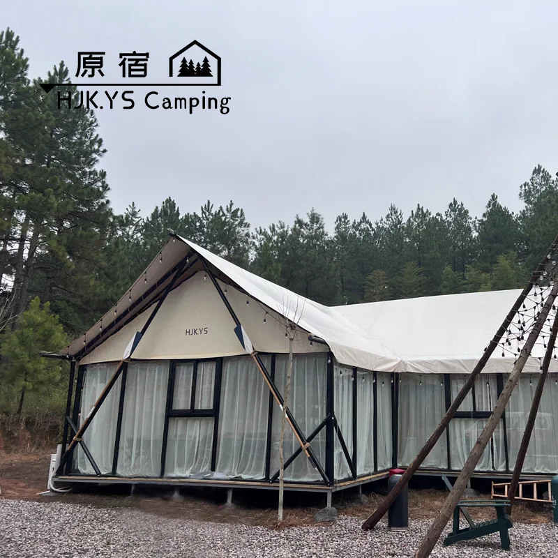 Affordable Luxury Tents,Harajuku Tent Outdoor Wild Luxury Hotel Bar Counter Light Luxury Glass Tension Film Steel Structure Oxfo