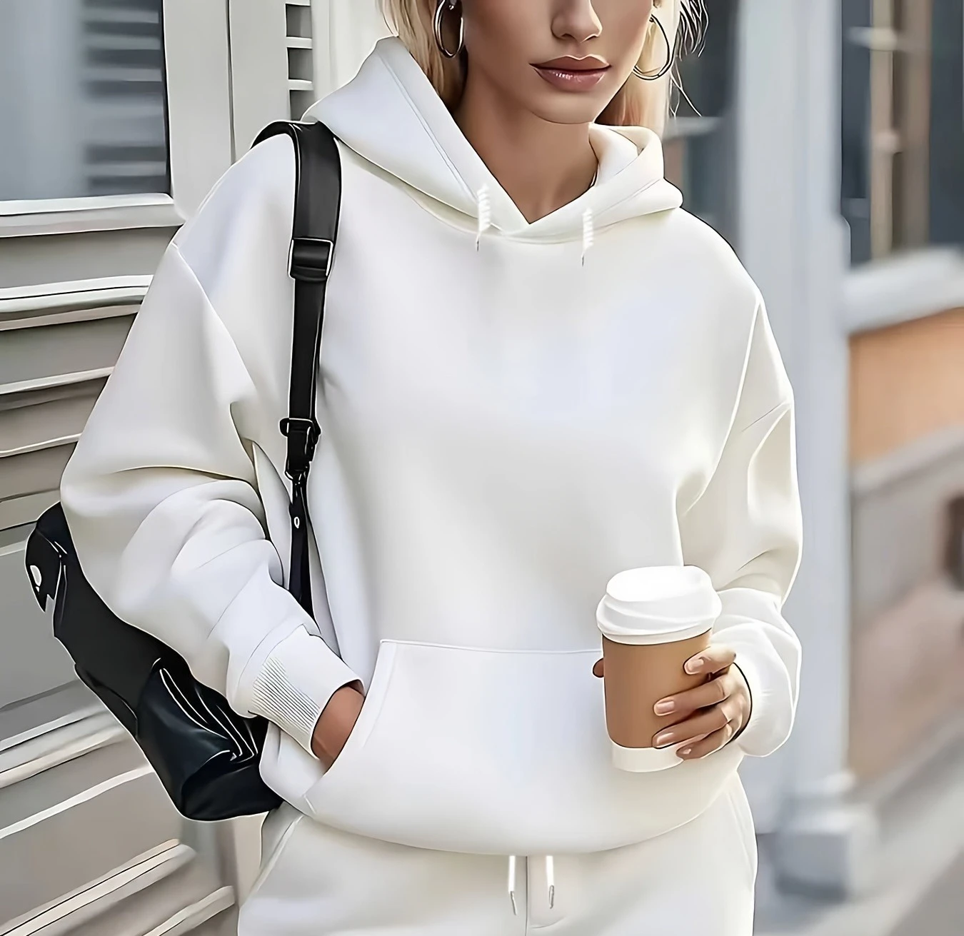 Осенне-зимняя женская толстовка с капюшоном больших размеров, классическая флисовая однотонная универсальная стильная повседневная уличная толстовка большого размера