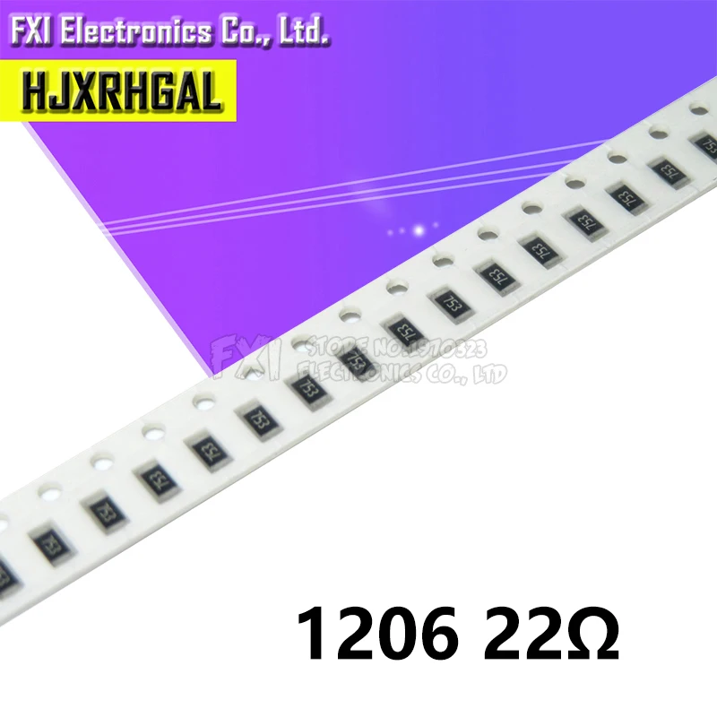 

100 шт. 1206 SMD резистор 22 Ом резистор проволочного чипа 0,25 W 1/4W 22R новый оригинальный