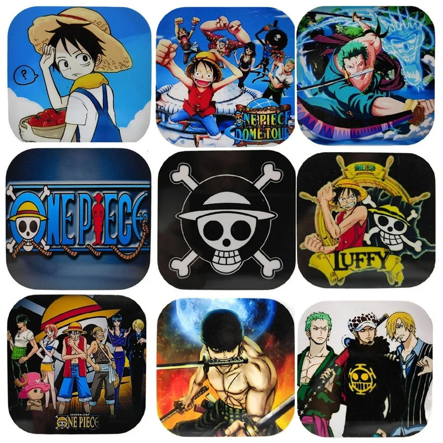 Autocollant animé une pièce bricolage réveil PVC Luffy couteau de cuisine Zorro nano Shan Zhi Frankie Brooke ace Shan Zhi Robin patch g
