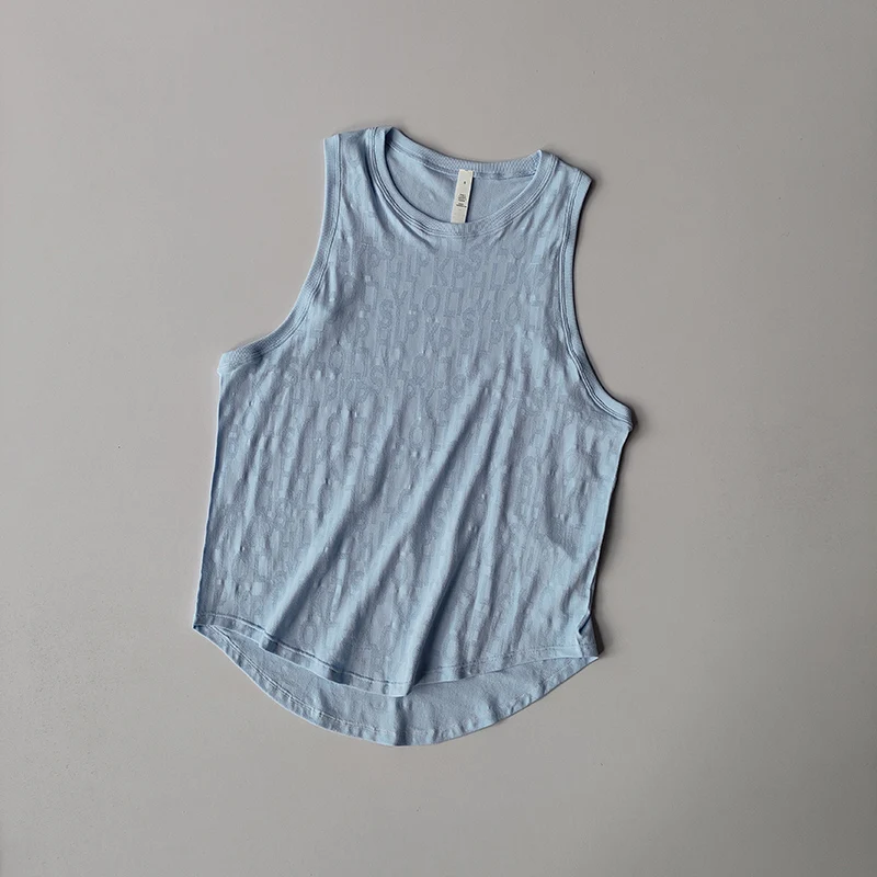 Blus Olahraga Pilates Tanpa Lengan Baru untuk Wanita Rompi Tipis Musim Panas Wanita Kaus Yoga Tanpa Lengan Cepat Kering Setelan Longgar Atasan