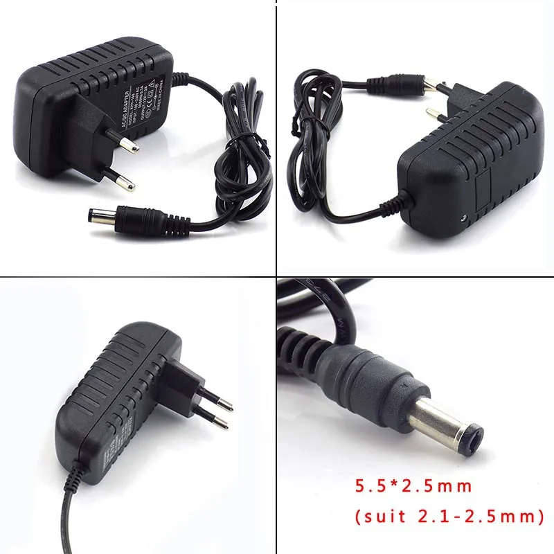 EU Plug DC 12V 2A Switching Power Supply AC110V~220V 2000ma LED Adapter For Camera CCTV Router  J17