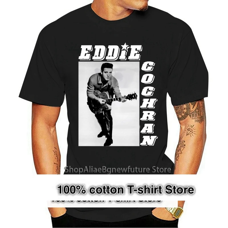 Eddie Cochran T Shirt Rock'N' Roll Icona Foto Immagine Vari Colori E Diioni 3D Print Men's Summer Short Sleeve Tees