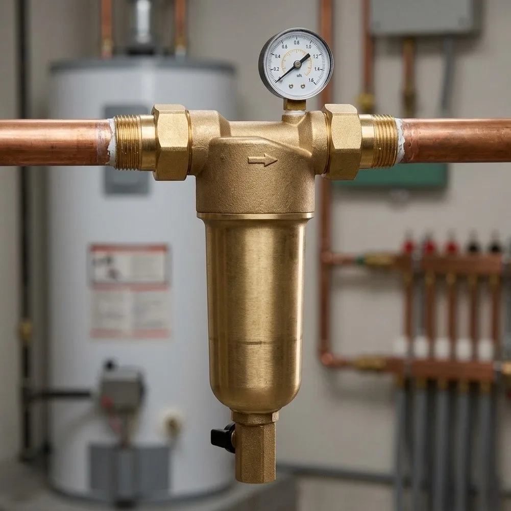Whole House Filter Sediment Filter For Whole House Use Automatic Self-cleaning Reusable Design Drain Valve Included