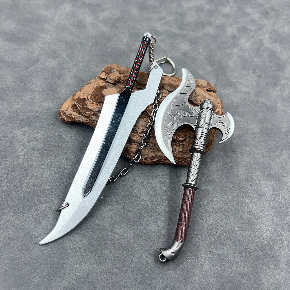 Llavero Katana Bleach, Espada Zangetsu Zanpakutou de Ichigo Kurosaki, Accesorio de Cosplay de Anime, Bambú Negro con Funda, Juguetes