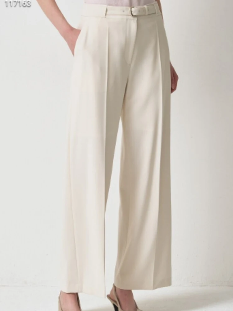 

Весна 2026: Женские повседневные брюки с высокой талией и широкими штанинами, универсальные, свободного кроя, прямые, удобные, из хлопка