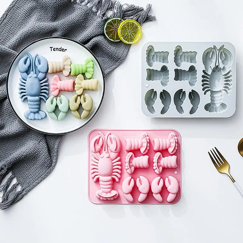 Lobster Silicone Chocolate Mold Flexible Baking Mould for Fondant Gummy Jelly Cake Decorating Creative Kitchen Tool Set - view 3