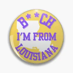 Lsu Game Day From Louisiana  Soft Button Pin Collar Decor Gift Women Hat Brooch Creative Clothes Funny Cartoon Jewelry Metal