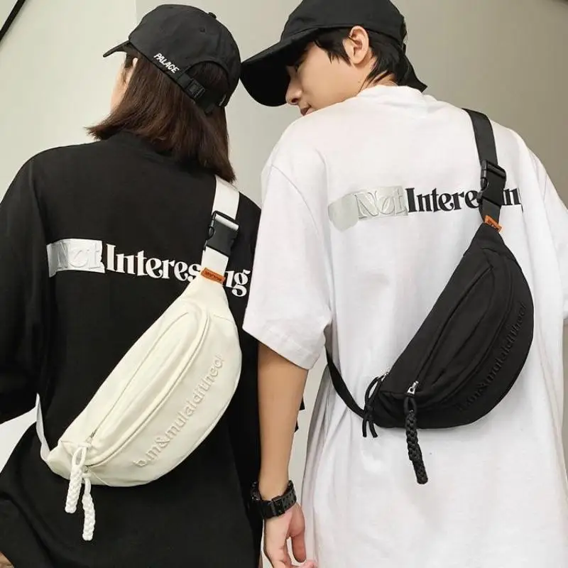

Unisex Canvas Crossbody Bag Fashionable Compact With Multiple Convenient Compartments Suitable For School And Casual Outings