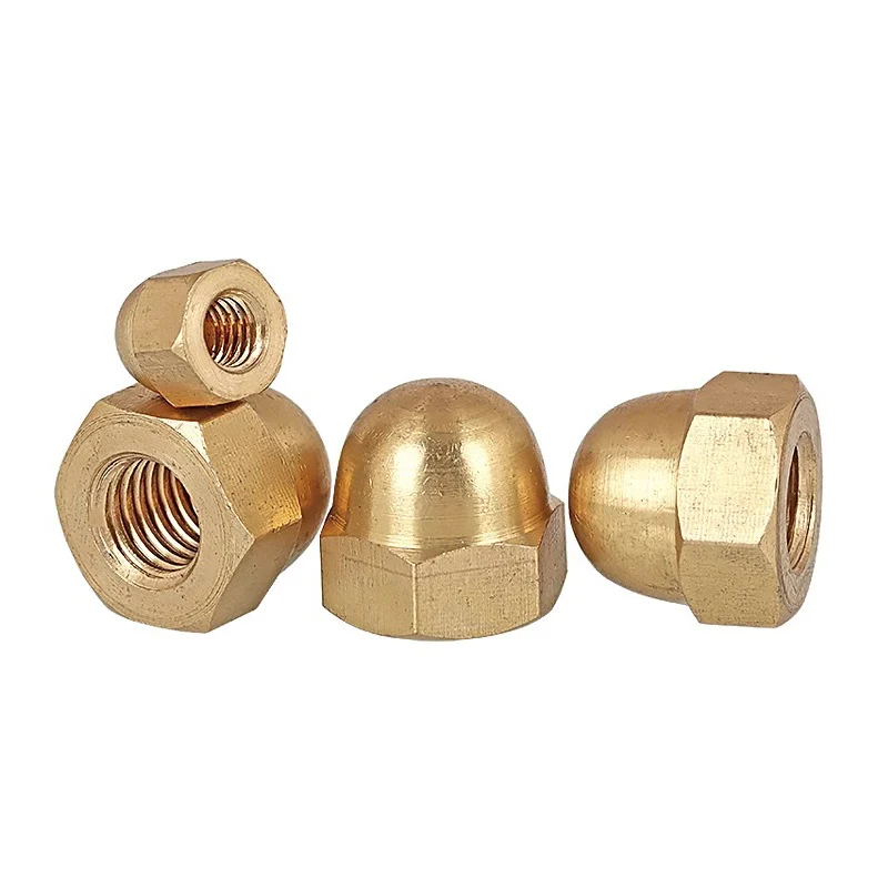 1~20pcs Solid Brass Acorn Nuts M3 M4 M5 M6 M8 M10 M12 M14 M16 M18 M20 Gold Hex Decorative Dome Head Cover Semicircle Acorn Nut