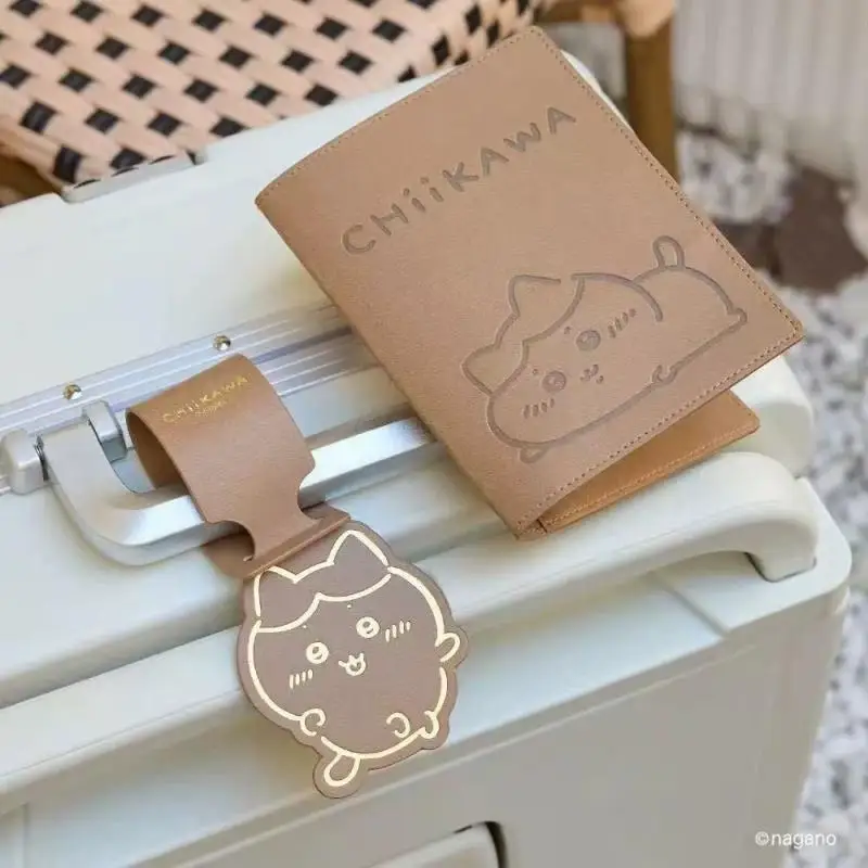 Hachiware Cartoon Passport Holder Cute Anime Figure Kawaii Hachiware Cute Go Out Luggage Travel Bags Listing Luggage Tag