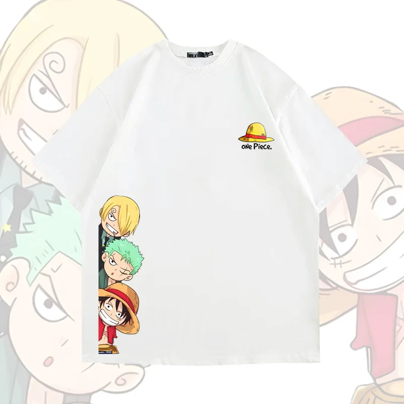 Camiseta Anime Harajuku masculina, chapéu de palha, pirata, macaco, D, Luffy, camiseta gráfica manga, tops de manga curta, roupas masculinas, 1 peça