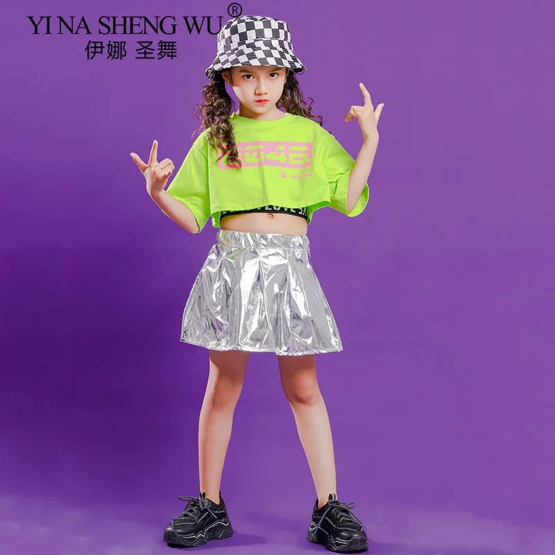 

Детские костюмы для джазовых танцев в стиле хип-хоп для девочек, наряды для черлидинга, летняя танцевальная одежда для выступлений, костюм для джазовых танцев