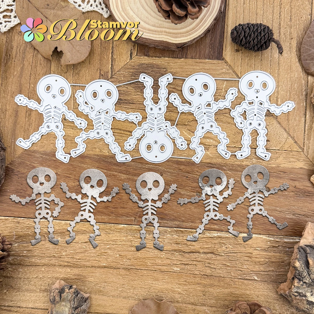 Original schöne Halloween tanzende Skelette Metall Stanzformen Scrapbooking dekorative Prägung