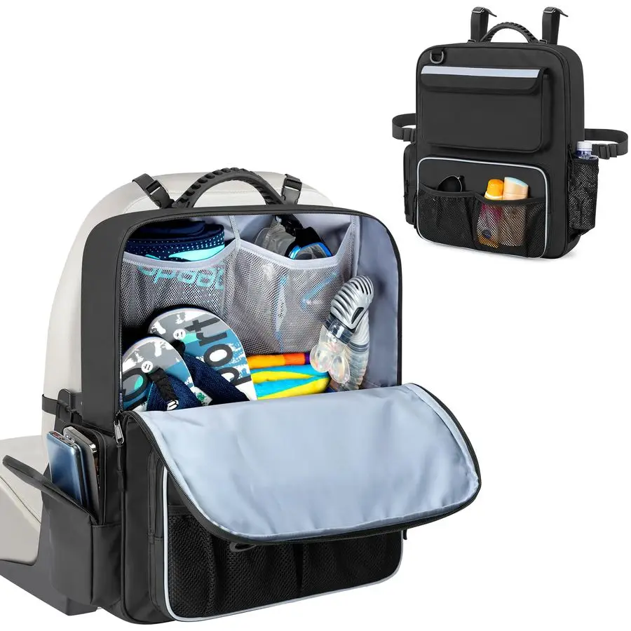 

Organizers and Storage, Boat Back Seat Carrying Bag with Rubber Handle and Adjustable Back Belt, Multiple Pockets for Boat Acces