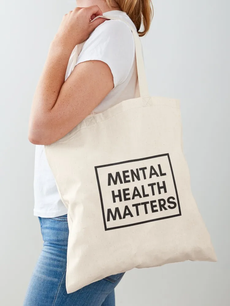 Mental health matters Tote Bag canvas tote cute sac pour femme shopping logo Canvas