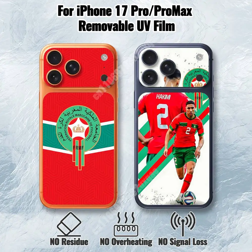 

Morocco Football H-Hakimi-S Removable UV Film for iPhone 17 Pro 17 ProMax Protective Sticker