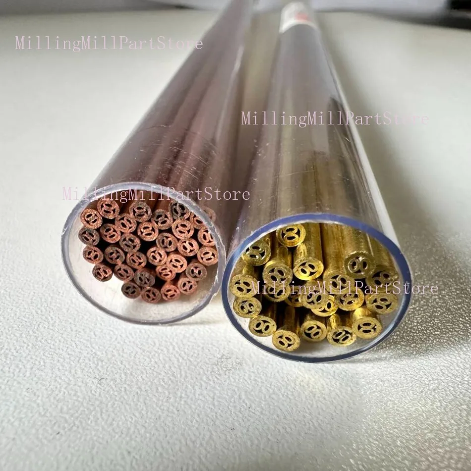 เจาะหลอด EDM Multi Hole ท่อทองเหลือง/ท่อทองแดงความแม่นยําสูง 1.0 มม.-3.0 มม.400 มม.Electrode Tube สําหรับเครื่อง EDM