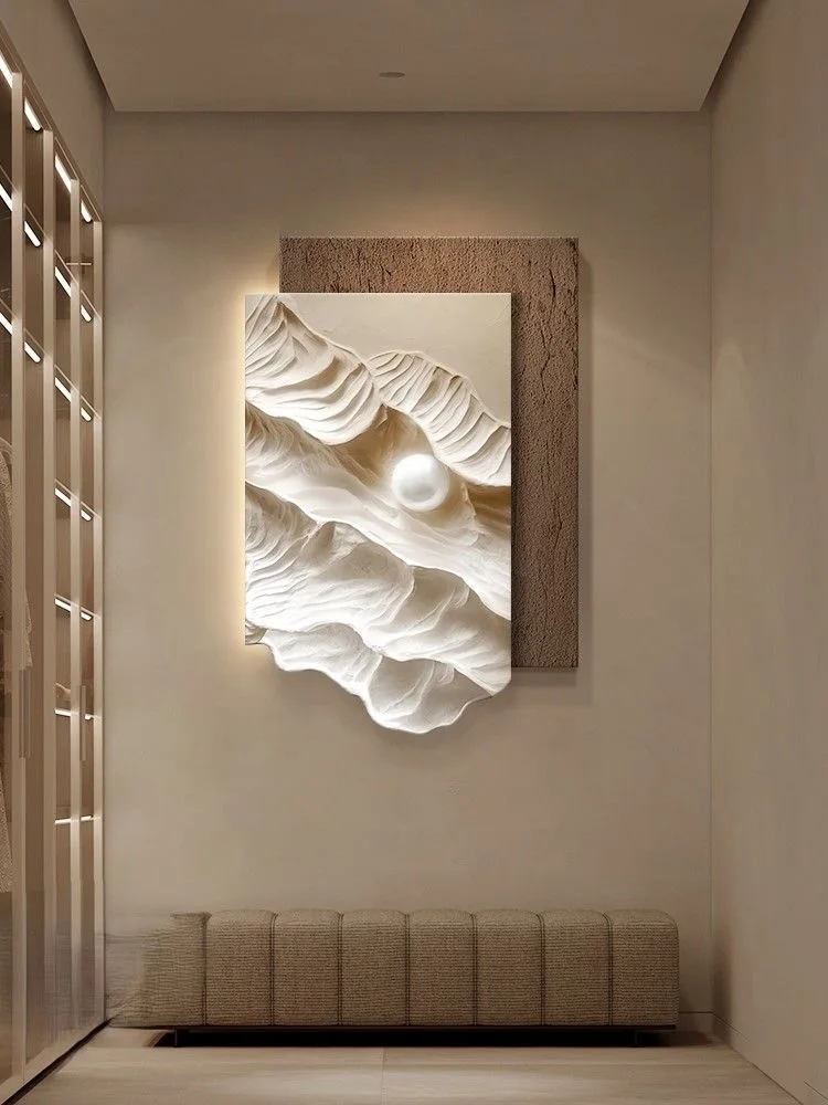 LED light emitting atmosphere sense advanced sense art mural light modern light luxury living room sofa background wall painting