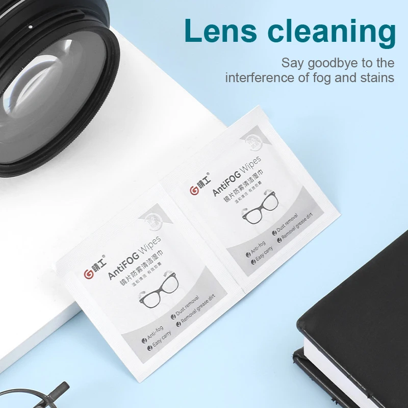 30Pcs/Box Glasses Cleaner Wet Wipe Disposable Anti Fog Misting Dust Remover Cleaning Lens Wipes Sunglasses Phone Screen