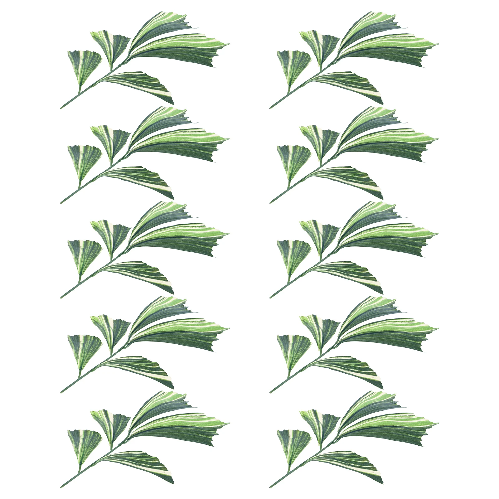 

10pcs Simulated Fishtail Palm Leaves Artificial Greenery Stems Fake Leaf Branches For Wedding Home Decor Crafts Vase Fillers