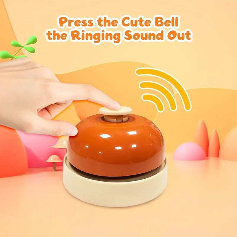 Service Desk Call Bell, 2 Sizes (6.5cm/8.5cm Diameter), Rust-proof Metal & Plastic Structure for Hotel Reception, School Dining