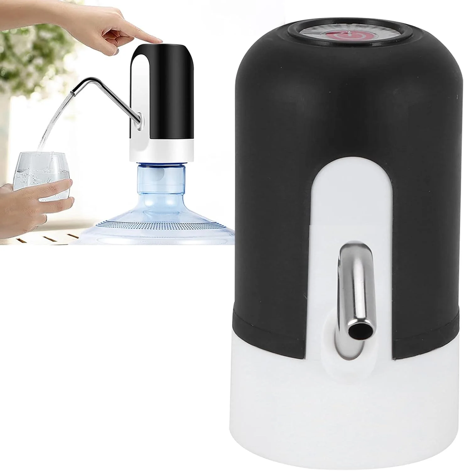 Bomba automática para garrafa de água, recarregável por usb, dispensador de água elétrico, portátil, universal, bomba de água para escritório, casa, acampamento