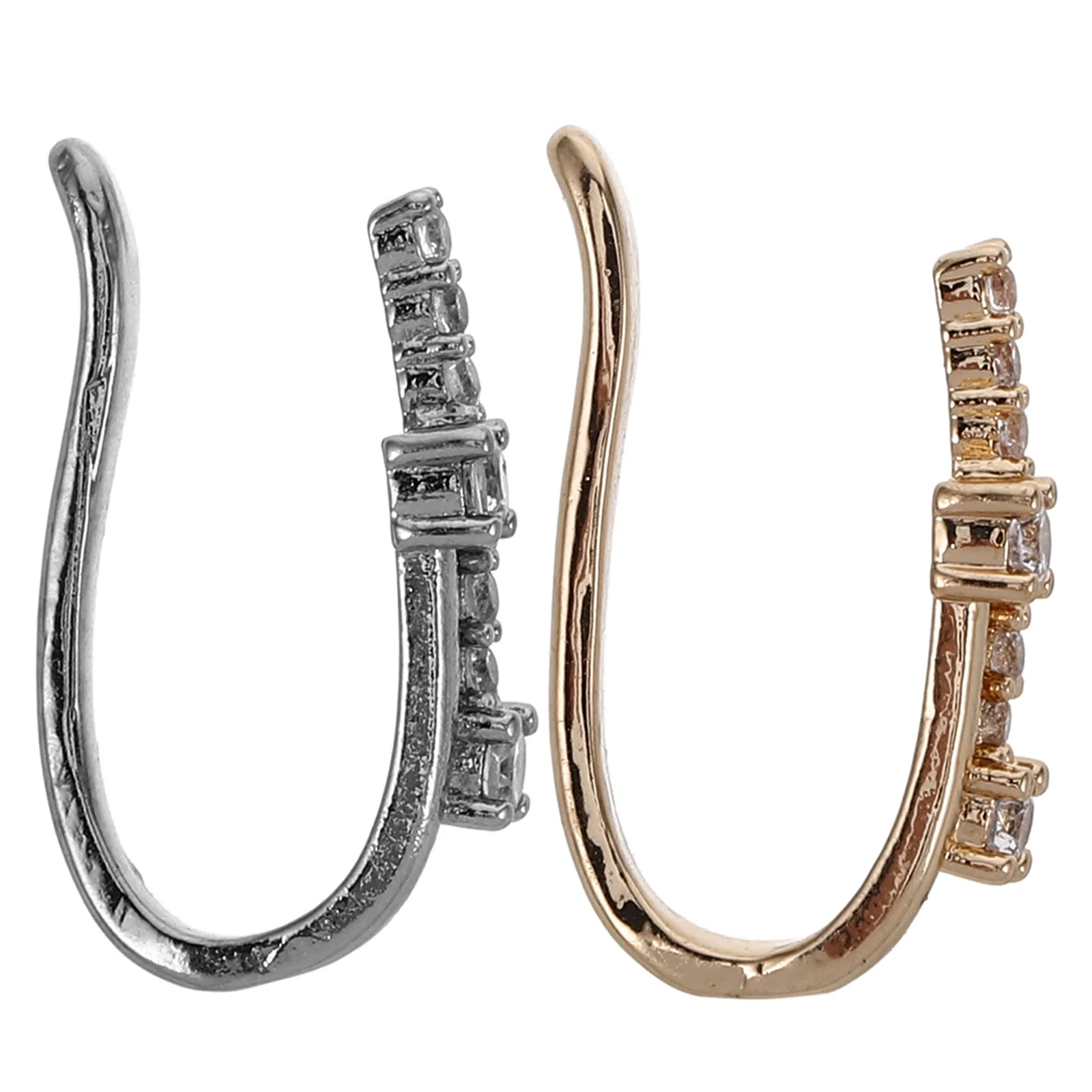 2 قطعة حلقة الأنف غير المثقوبة T على شكل مشبك على الحاجز الصناعي مجوهرات تألق زركونيا الأنف الدائري الكفة الغضروف وهمية هوب