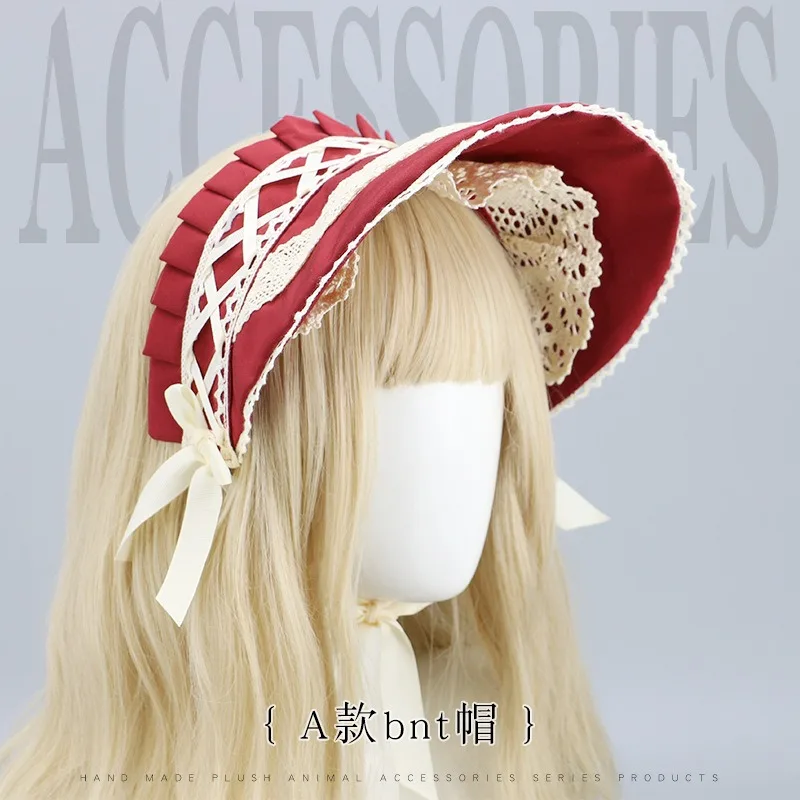 Cosplay Anime Gothic Lolita Cameriera Fascia in pizzo Donna Ragazza Ruffles Fiore di pizzo Ricamo Fascia per capelli Copricapo Cerchio per capelli Accessorio