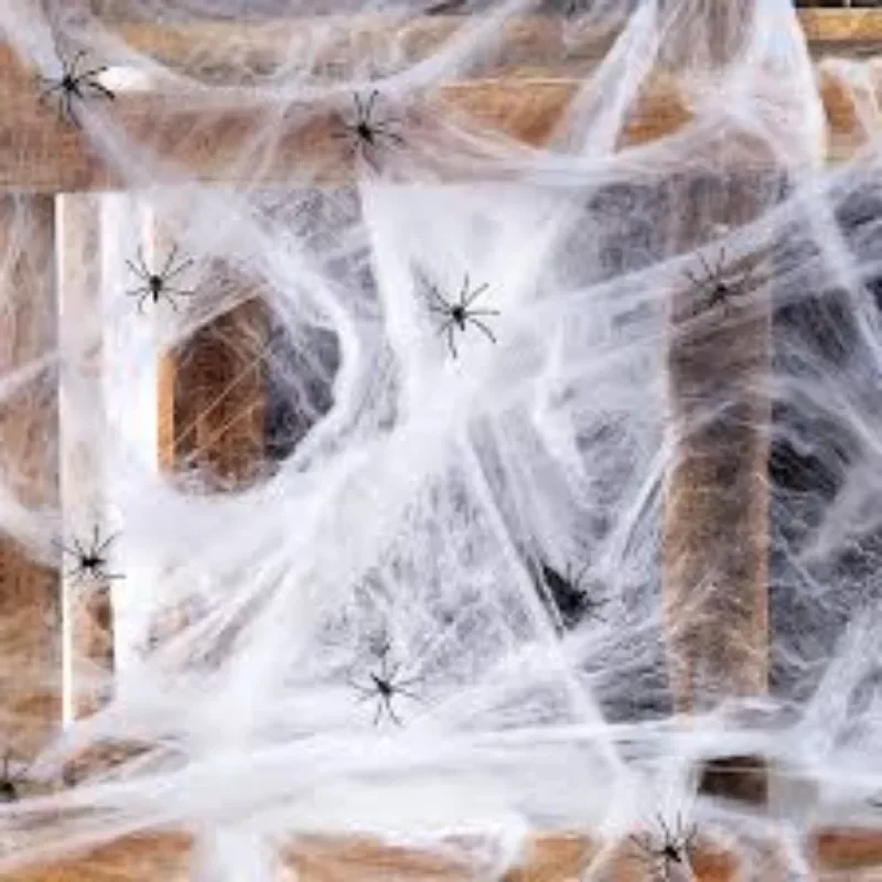 Halloween Decoration Simulation Spider Cotton Ghost Festival Bar Setup Props Haunted Mall Escape Room Spider Silk Spider Web