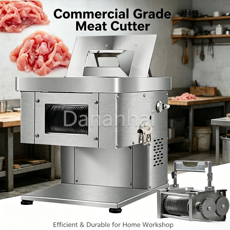 Commercial Multifunctional Meat Slicer Vegetable Shredder Fresh Food Processor Kitchen Appliance for Business Use