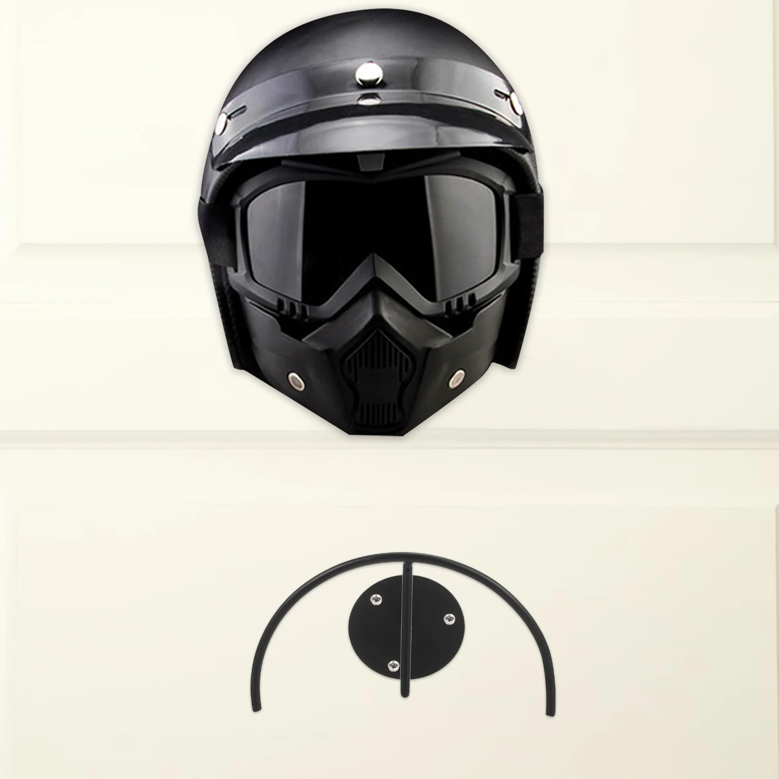 

2Pcs Motorcycle Holder Wall Mount Semicircular Carbon Steel Bike Accessories Storage Solution Hat Hanger Rack