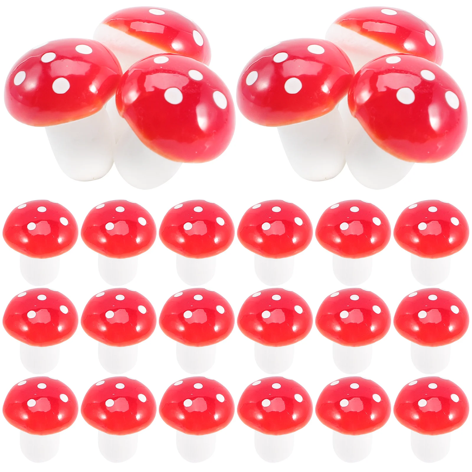 

100 Pcs Mini Fake Mushrooms Decorative Cute Ornament Cake Decorations Artificial