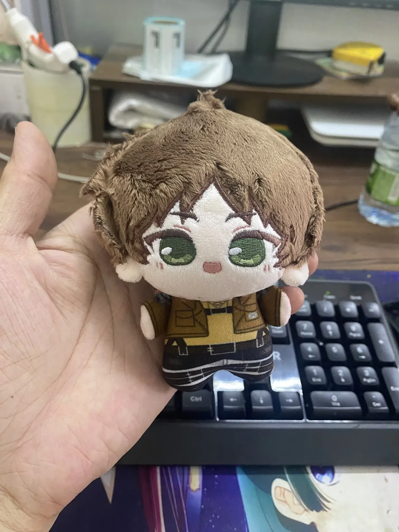 Anime Levi Ackerman Eren Jaeger Mikasa·Ackerman Hange Zoe Cosplay Cotton Doll Plush Stuffed Dolls Soft Room Decoration Props