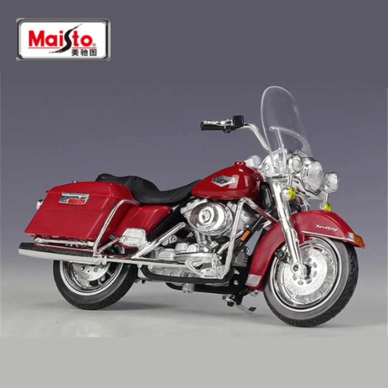 Maisto Tỉ Lệ 1:18 Harley Davidson 1999 FLHR Road King Hợp Kim Cổ Điển Mô Hình Xe Máy Mô Phỏng Kim Loại Đồ Chơi Mô Hình Xe Máy Trẻ Em Quà Tặng