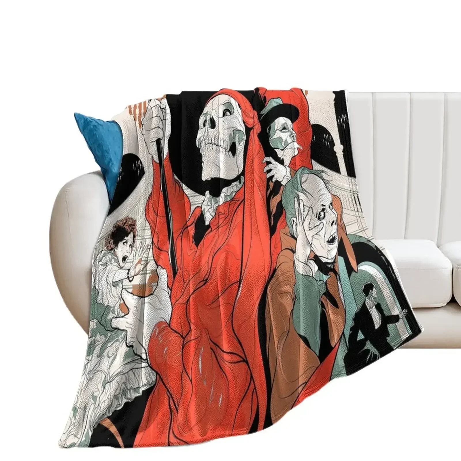 The Phantom Of The Opera - Lon Cheney - The Nu Retro Poster Throw Blanket Sofas Soft Plaid Sofa Throw Blankets