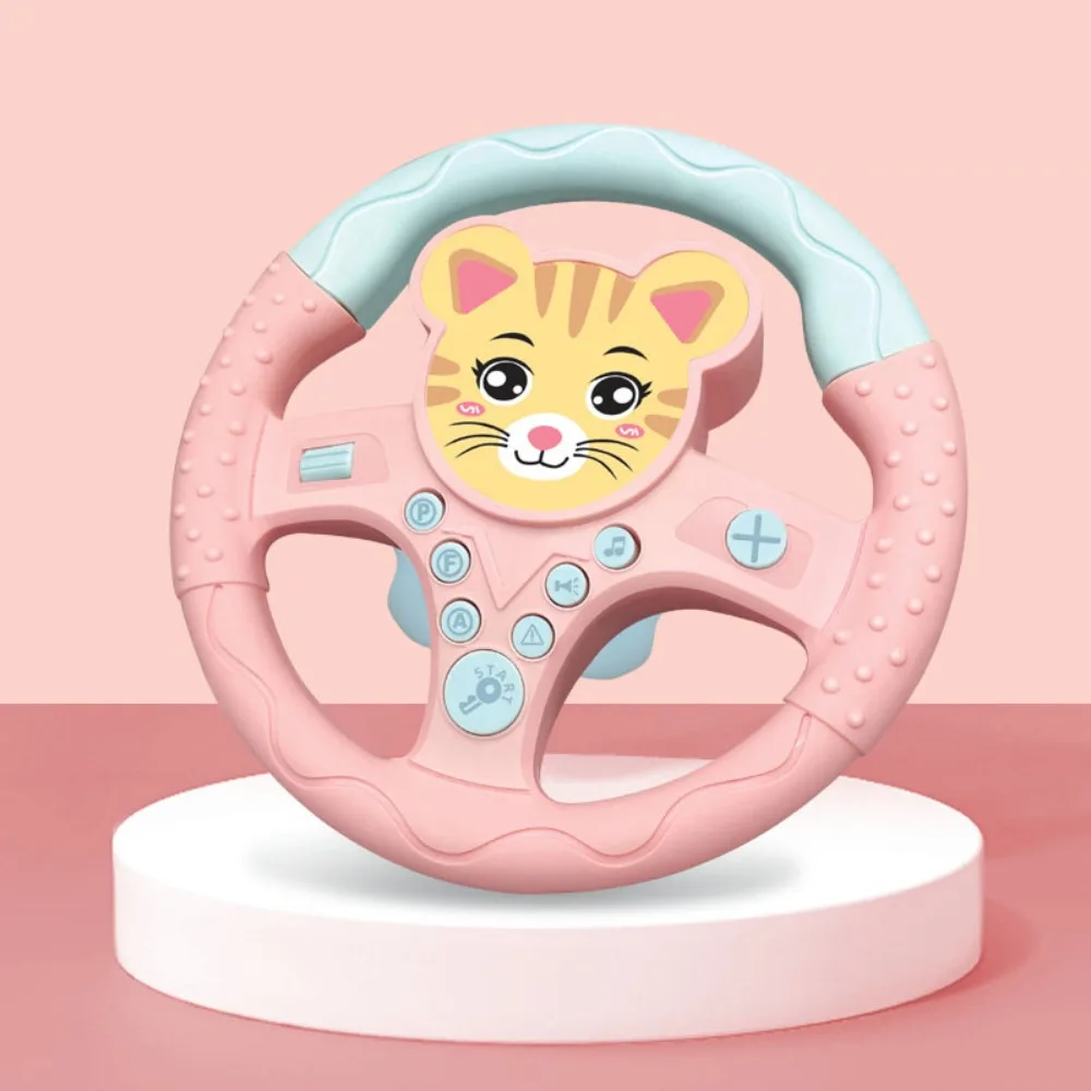 

360 ° Вращающийся мультяшный второй пилот, рулевое колесо Монтессори, многофункциональное моделирование, игрушки на руль, интерактивное моделирование