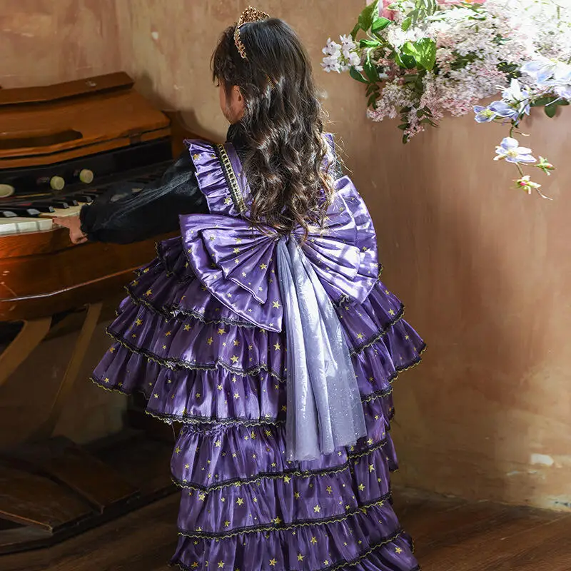 

Платье Лолиты для девочек на Хэллоуин, новинка 2024, детское пышное платье для косплея в стиле аниме, модное сладкое праздничное платье принцессы, подарки для детей