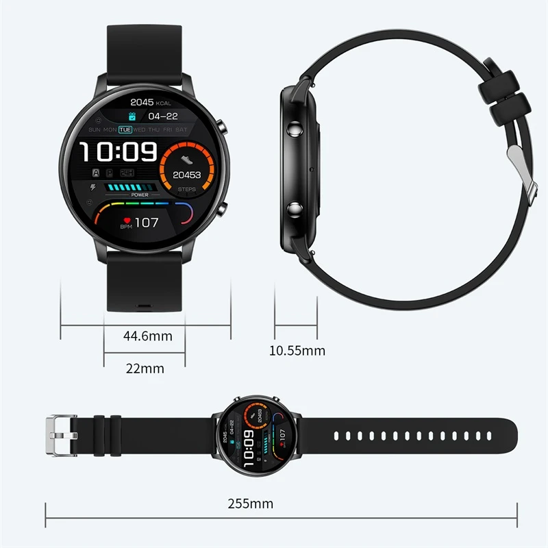 Smartwatch para homens e mulheres, IP68 impermeável, relógio de toque completo, rastreador de fitness esportivo, Android, telefone Xiaomi, iPhone, novo, 2020