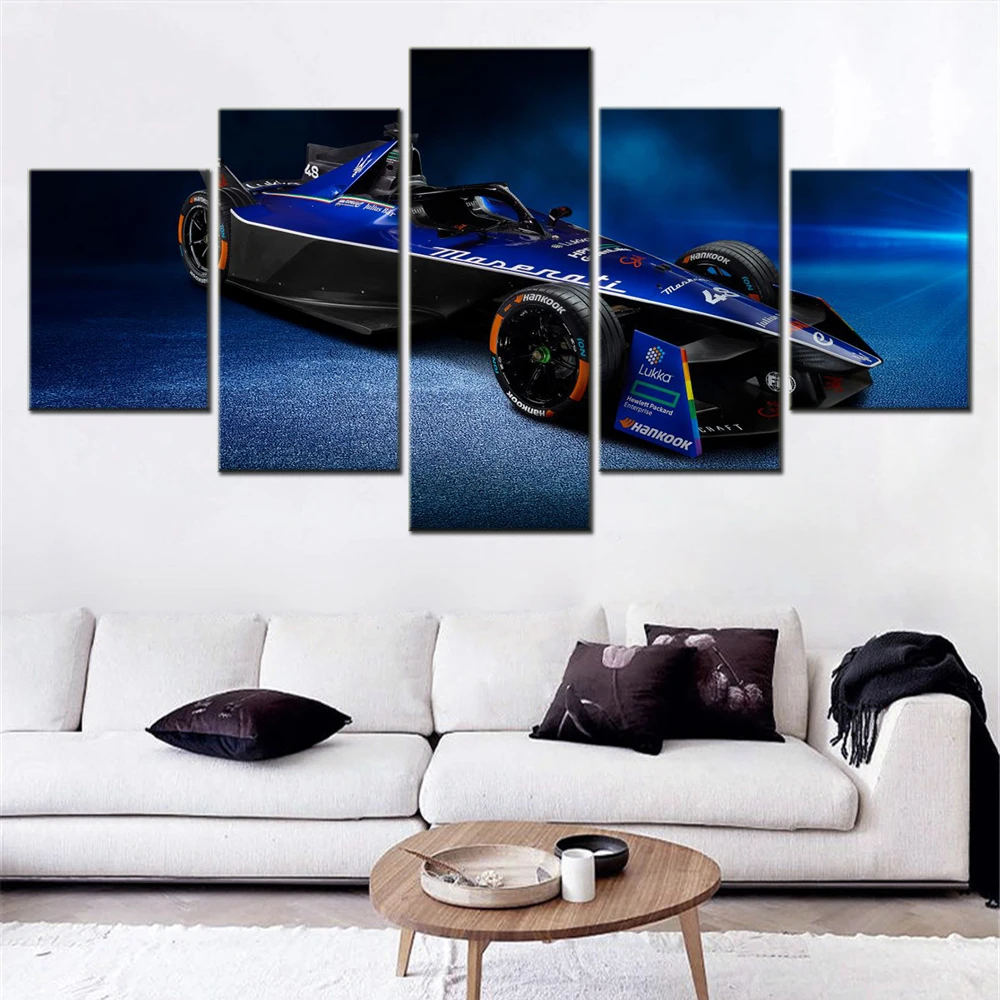 

5 Pieces Canvas Wall Arts Cars Formula 1 Tipo Folgore Wallpaper Modular Poster And Picture Print Artwork For Living Room Mural